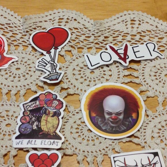 Scary Clowns / Horror stickers bundle, Halloween, locker, computer, crafts - Picture 4 of 5